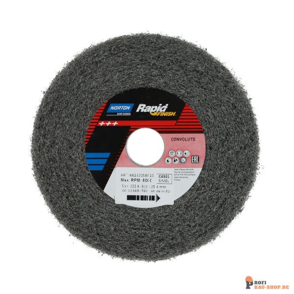 nortonschleifmittel/NORTON_schleifmittel_66261058510 Convolute Wheels Norton-Clean_Finish-152.4x50.80x25.4_MED_139464